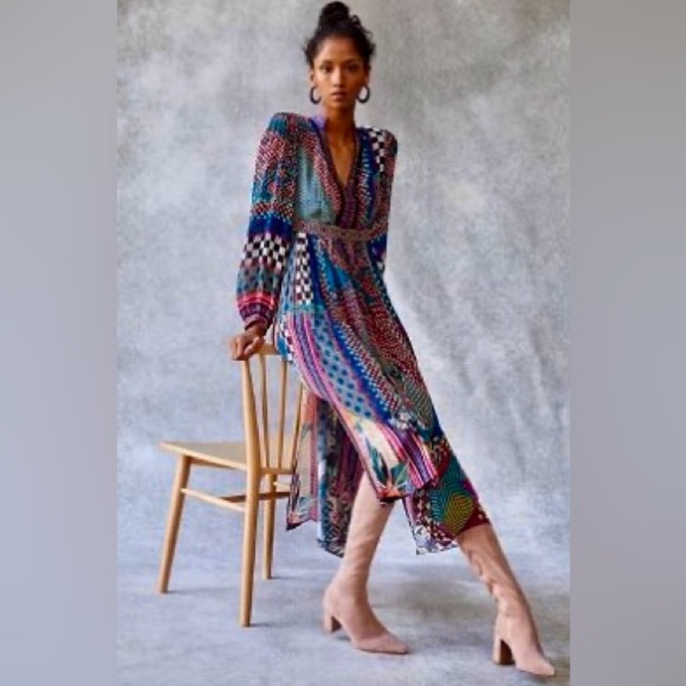 Colorful Geometric Maxi Dress